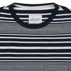 Albam Archive Stripe T Shirt Navy White