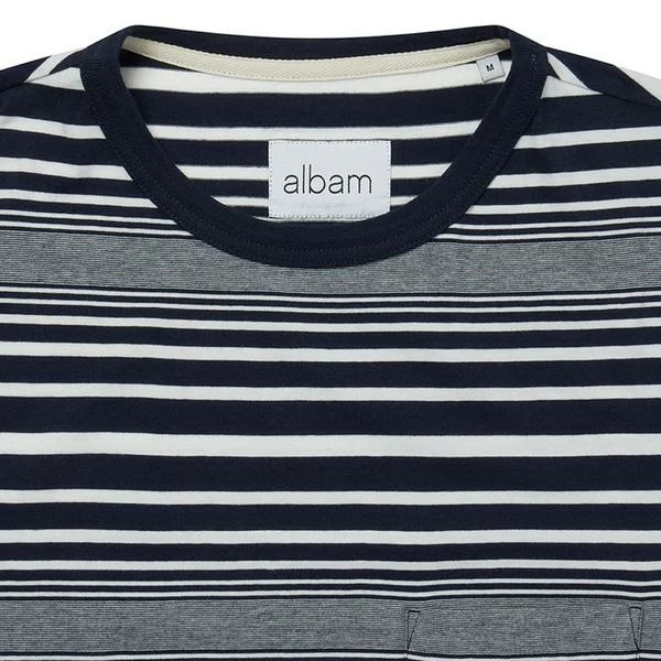 Albam Archive Stripe T Shirt Navy White 4 Albam Archive Stripe T Shirt Navy White