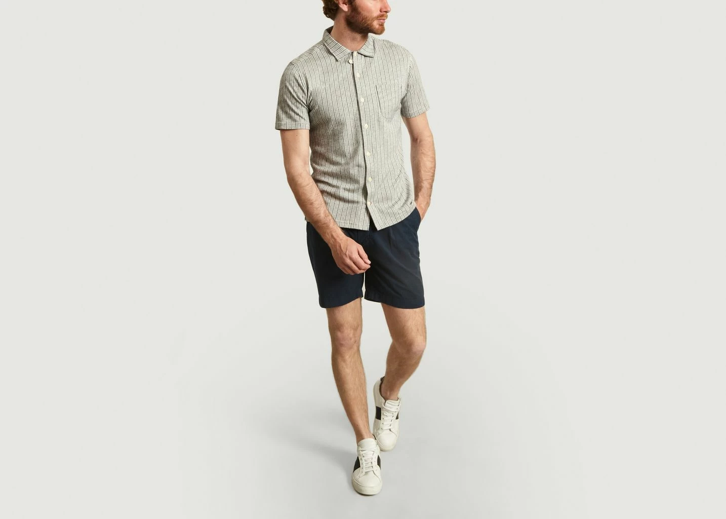 Albam Navy Blue GD Ripstop Pleate Short 5 Albam Navy Blue GD Ripstop Pleate Short