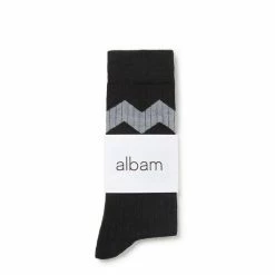 Albam Chevron Socks Charcoal