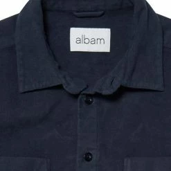 Albam Navy Nash Moleskin Shirt