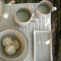 Fiorira' Un Giardino Ceramic Branch Tray In Grey