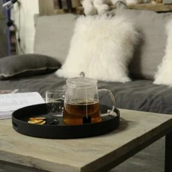 Fiorira' Un Giardino Vintage Style Tray In Black