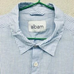 Albam Stripes Shirt Light Blue Stripe Last Piece