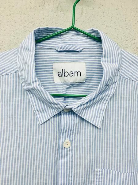 Albam Stripes Shirt Light Blue Stripe Last Piece 4 Albam Stripes Shirt Light Blue Stripe Last Piece