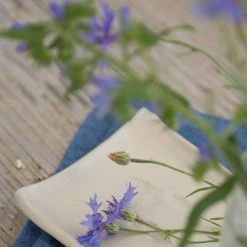 Fiorira' Un Giardino Ceramic Branch Tray In Grey