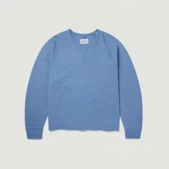 Albam Light Blue Raglan Cotton And Hemp Sweatshirt