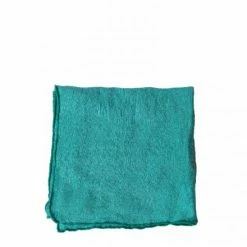 Fiorira' Un Giardino Servilleta Lino Turquesa Bordes Overlock