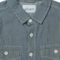 Albam Indigo Stripe Carpenter Work Shirt