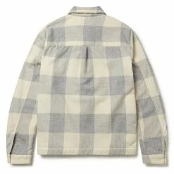 Albam Kennedy Wool Blend Overshirt Ecru