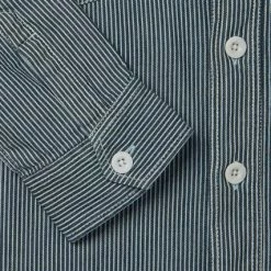 Albam Indigo Stripe Carpenter Work Shirt