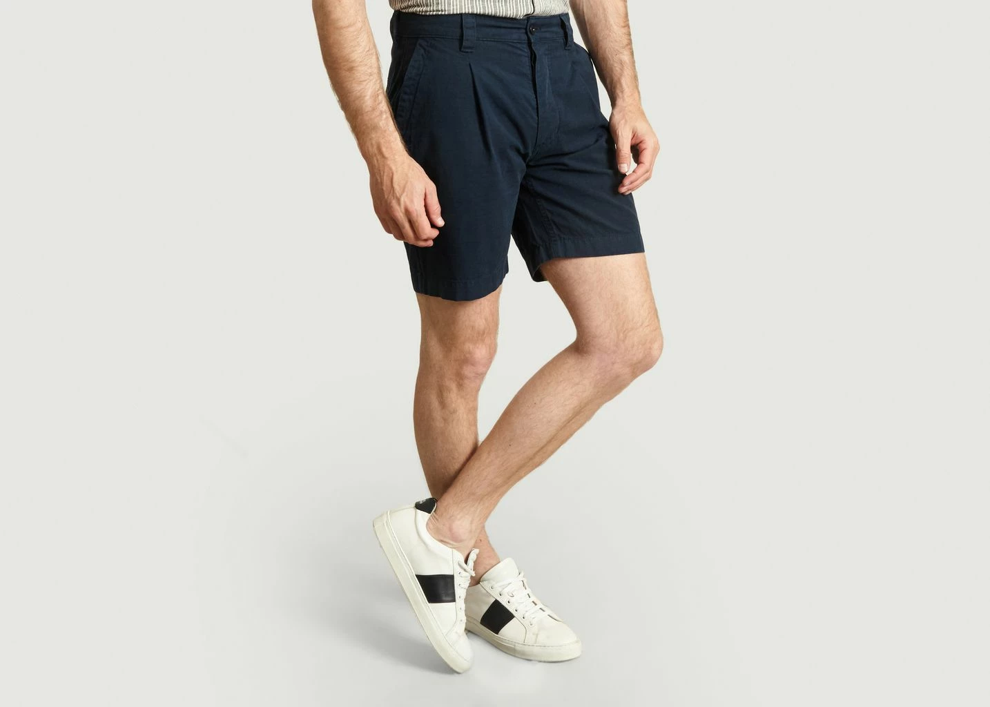 Albam Navy Blue GD Ripstop Pleate Short 3 Albam Navy Blue GD Ripstop Pleate Short