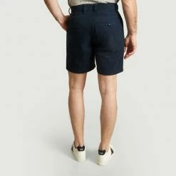 Albam Navy Blue GD Ripstop Pleate Short