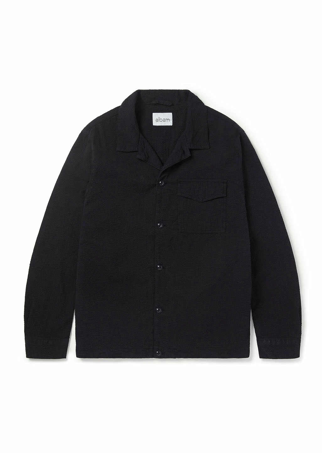 Albam Seersucker Kennedy Jacket - Black 3 Albam Seersucker Kennedy Jacket - Black