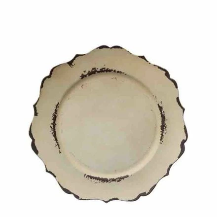 Fiorira' Un Giardino Plastic Aged Underplate for Table - Set 2 units 3 Fiorira' Un Giardino Plastic Aged Underplate for Table - Set 2 units