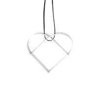 Stelton Figure Heart Christmas Ornament - White
