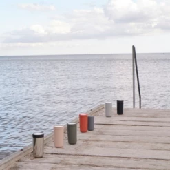 Stelton Thermo Ø 8,3 cmxh 17cm in plastic and stainless steel in black polished 0,34l. 7 Stelton Thermo Ø 8,3 cmxh 17cm in plastic and stainless steel in black polished 0,34l.