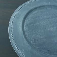 Fiorira' Un Giardino Dark Gray Zinc Underplate for Table - Set 2 Units 5 Fiorira' Un Giardino Dark Gray Zinc Underplate for Table - Set 2 Units