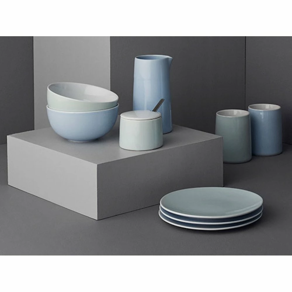 Stelton Set of 2 Blue Emma Stoneware Plates 4 Stelton Set of 2 Blue Emma Stoneware Plates