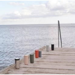 Stelton Thermo Ø 8,3 cmxh 17cm in plastic and stainless steel in matt black 0,34l