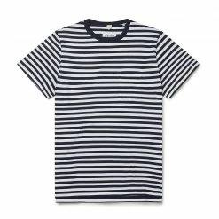 Albam Classic Stripe Tee Navy White