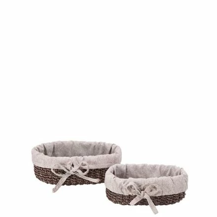 Fiorira' Un Giardino Set of 2 Brown Oval Baskets 3 Fiorira' Un Giardino Set of 2 Brown Oval Baskets