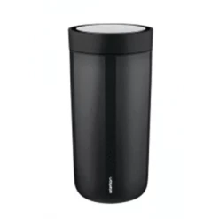 Stelton Thermo Ø 8,3 cmxh 17cm in plastic and stainless steel in black polished 0,34l.